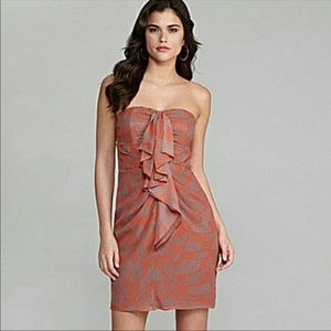 Gianni Bini Aubrey Strapless Dress Size 8 NWT Ruffle Front